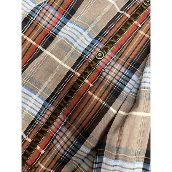 7 Diamonds Men's Red White Blue Plaid‎ Button Up Western Shirt XXL Cotton A9 - Picture 5 of 9